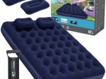 Bestway velūra piepūšamais matracis Queen 203 × 152 cm ar pumpi un spilveniem
