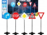 Komplekts ar 5 ceļa zīmēm uz statīviem mazajiem braucējiem 3+