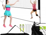 Pārnēsājams tīkls volejbolam, badmintonam un tenisam TRIZAND 3in1, augstuma regulēšana