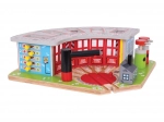 Bigjigs Rail Wooden Depot for 5 Trains