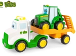 John Deere traktors Džonijs ar vilcēju 37 cm