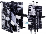 Soft high-contrast sensory book with safari animal tails