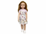 Walking doll in floral dress 70 cm