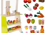 Wooden children’s supermarket – market stall with cash register and accessories KRUZZEL