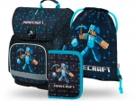 Skolas komplekts BAAGL ERGO MINECRAFT Blue Axe – aktovka, penālis un maiss