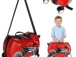 Bērnu pārvietojamais čemodāns ar motocikla motīvu uz riteņiem, 30 l