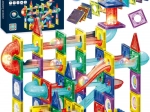 Woopie magnētiskais konstruktoru komplekts 3D – izglītojoša lodīšu trase, 105 detaļas