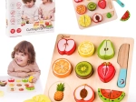 Classic World Montessori Wooden Fruit Cutting Set, 20 Pieces