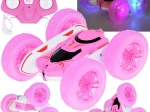 RC Stunt Car 360° with Light-Up Wheels – Pink FLORID Rolling