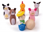 Bigjigs Toys koka boulinga figūriņas “Fermā”