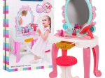 Interactive vanity table for girls 3+ Stool + hair dryer + accessories