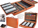 Maaleo XXL art set for painting and drawing in a wooden case (177 pieces)