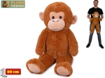 Pūkaina pērtiķa mantiņa 80 cm Plush Friends gaiši brūna