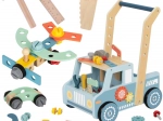 Koka staiguļauto ar mini darbnīcu STEM TOOKY TOY