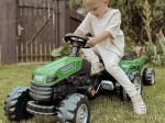 Woopie mināmās pedāļu traktors Farmer GoTrac Maxi ar piekabi un klusiem riteņiem