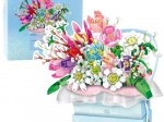 Construction Set Flower Bouquet with LED Lights